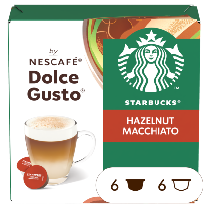 Front view of the Starbucks&reg; Hazelnut Macchiato box